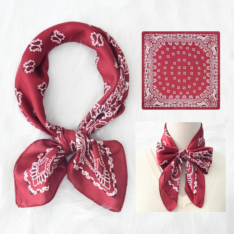 vimate Head Scarf for Women Hair 27'' Square Satin Silk Feeling Bnadana Neck Scarf Handbag Accessories Etc - Image 4